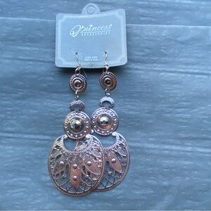 Silver Tone Layered BOHO Lead Free Earrings NWT